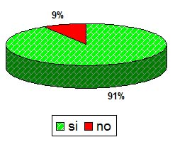 Grafico a torta che mostra quanto lo studente si senta sicuro delle proprie scelte: sì 91%, no 9%